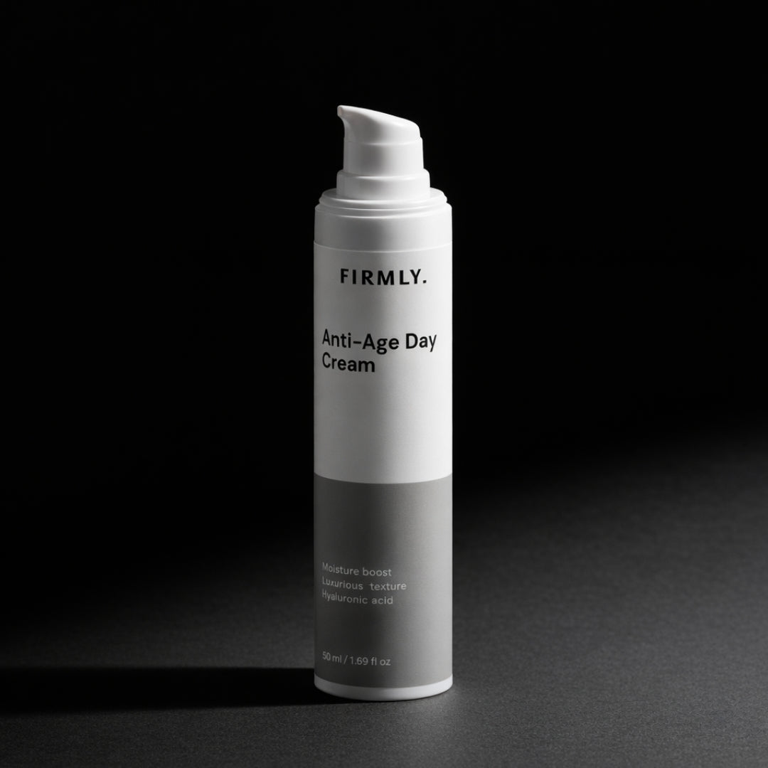 Firmly Anti-Age Day Cream 50ml – peptide and retinyl palmitate moisturiser with hyaluronic acid, vegan