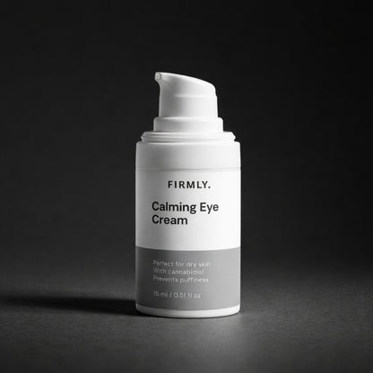 Firmly Calming Eye Cream 15ml – caffeine and cannabidiol peptide eye cream for puffiness and dark circles, vegan