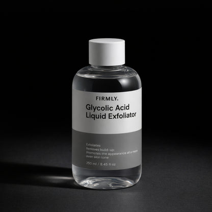Firmly Glycolic Acid Liquid Exfoliator 250ml – AHA toner that exfoliates, removes build-up and evens skin tone