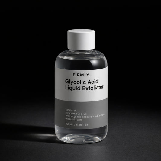 Firmly Glycolic Acid Liquid Exfoliator 250ml – AHA toner that exfoliates, removes build-up and evens skin tone