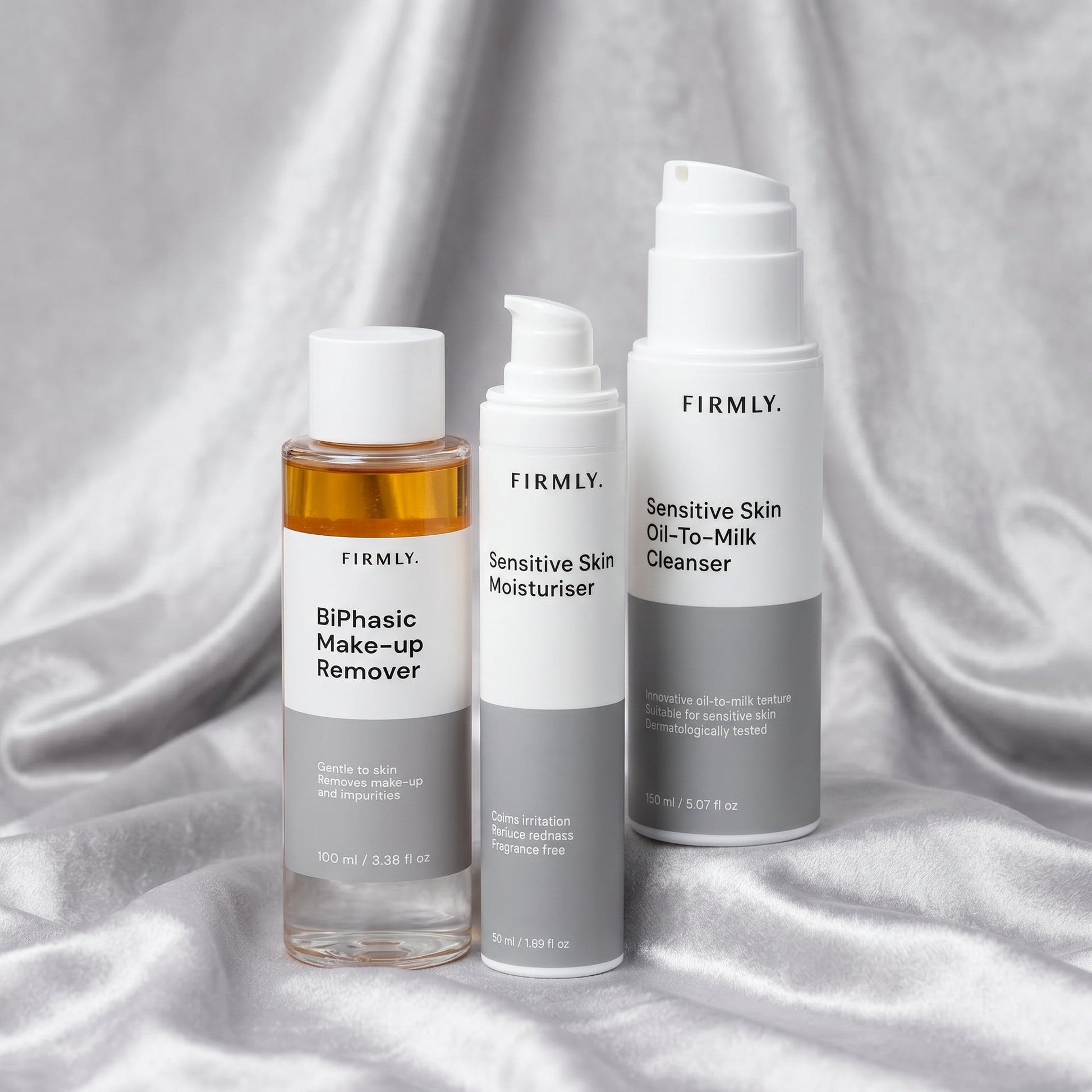 Firmly Sensitive Edit – 3-product gentle skincare bundle for sensitive and reactive skin