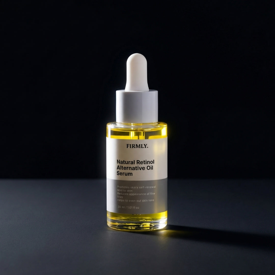 Firmly Natural Retinol Alternative Oil Serum 30ml – bakuchiol and rosehip face oil that promotes skin renewal, mild retinol alternative