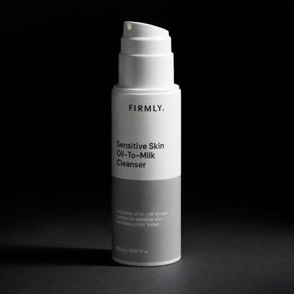 Firmly Sensitive Skin Oil-To-Milk Cleanser 150ml – jojoba and oat gentle cleanser with oil-to-milk texture, dermatologically tested