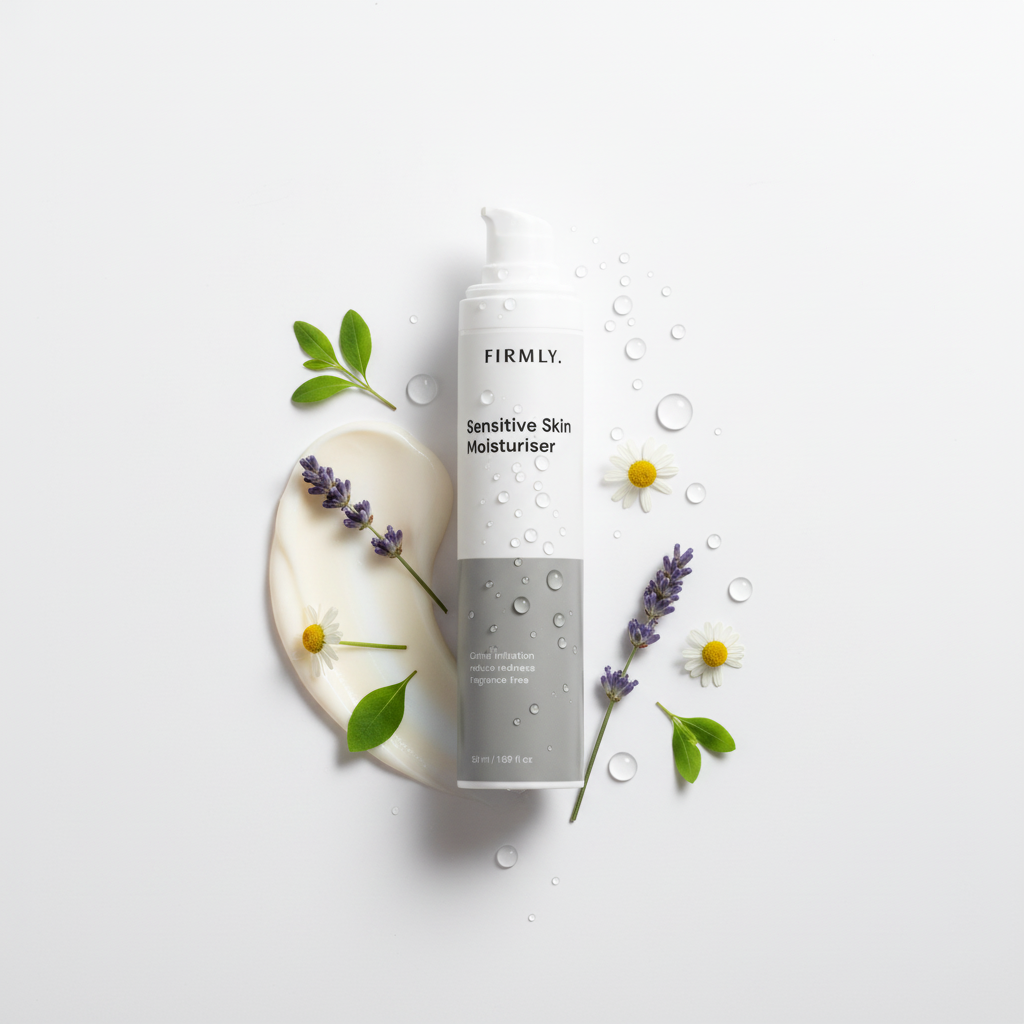 Sensitive Skin Moisturiser with flowers 