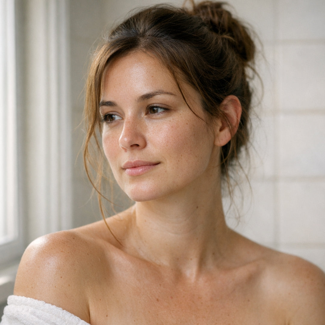 Fresh, well-hydrated skin after morning skincare routine — Firmly Moisturising Day Cream